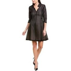 NEW MAX & MOI WOMEN'S SIZE 38 BLACK 3/4 SLEEVE COCTAIL DRESS